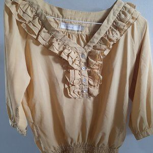 Costa Blanca XS yellow 3/4 lengthsleeve Blouse